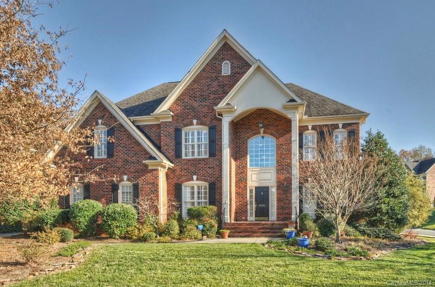 Gorgeous 5BR home on private lot.  Spacious open plan features updated kitchen w/granite, bfast and family room w/surround, french doors to sunroom.  Sep office w/french doors. Big windows and natural light, plantation shutters!  Hardwoods  downstairs.  Spacious BR's up, 5th could be bonus.  Three full baths up incl lux master w/sep vanities, jacuzzi tub, dual walk in closets!  New carpet upstairs, tile baths.  Beautiful fenced yard w/mature landscaping, brick patio. Sideload garage