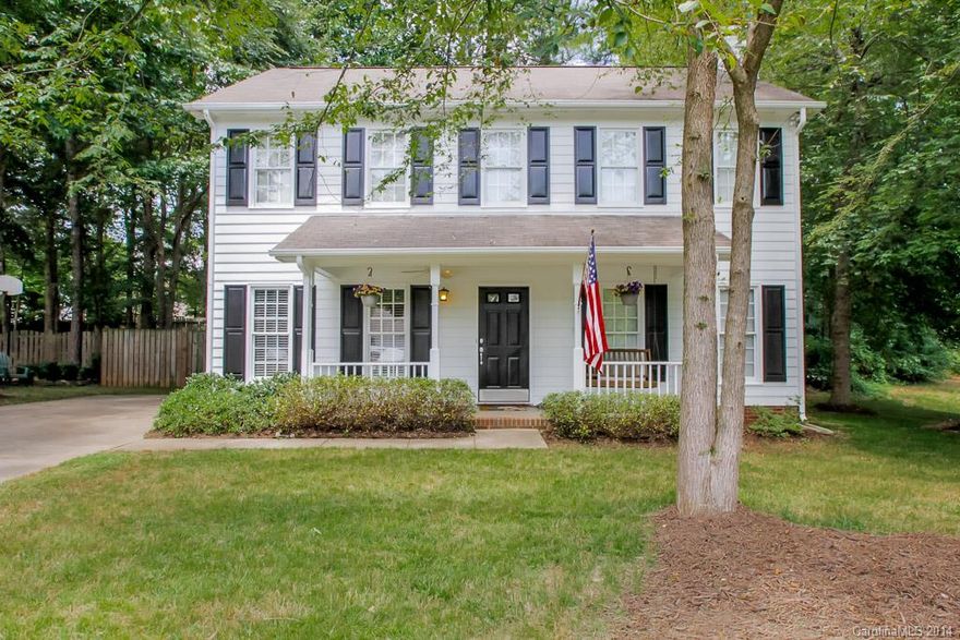 Very well maintained and newly painted home on private wooded lot in very desirable neighborhood. Brand new carpet downstairs, with updated fixtures. Private backyard with large brick patio great for entertaining. Minutes to Northlake, 77 and 485.