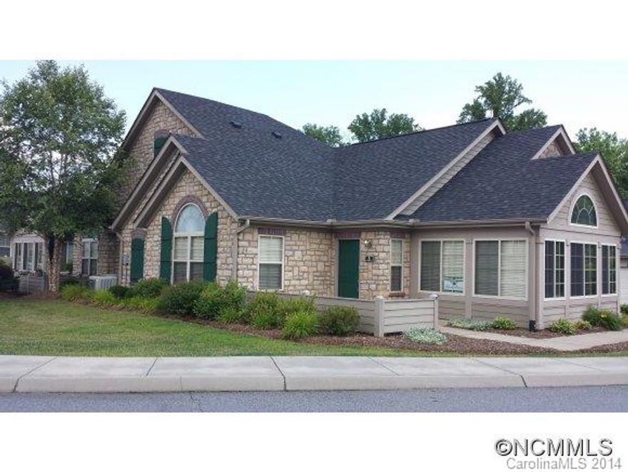 One level living at its best.Sought after, established, active lifestyle, pet friendly community with onsite amenities: In ground pool, fitness room, clubhouse.Spacious Abbey floor plan with lovely bonus sunroom.Eat-in Kitchen w/beautiful maple cabinetry. Formal dining area.  Mostly level location...easy and safe to stroll the sidewalks. Minutes to downtown Weaverville and Asheville.Tenant is in process of moving so please excuse disarray.