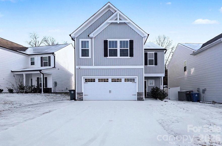 Welcome home to Shay Crossing! Located in Shay Crossing community, this home offers a bright, open floor plan with a spacious great room flows seamlessly into the dining area and kitchen, complete with a pantry for added storage. A convenient half bath on the main level is perfect for guests.

Upstairs, retreat to the private primary suite featuring two walk-in closets and a stylish en-suite bath. Three additional bedrooms provide plenty of space for family, guests, or a home office, and the upstairs laundry room is conveniently located just steps away.

Step outside to enjoy outdoor living on the back patio overlooking a fully fenced, private backyard—ideal for relaxing, grilling, or play. A 2-car garage offers additional storage and everyday convenience.