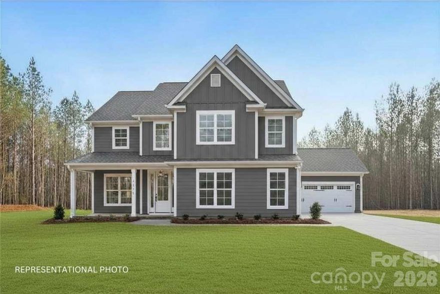 *Under Construction - Estimated completion date TBD. Call listing agent for updated status of construction* Welcome to 1024 Baylor Grove Rd. This stunning home in a peaceful setting features the Carolina floor plan by Pinnacle Homes USA with a 3-car garage and a 1.10 acre wooded lot. This two story home has four bedrooms on the upper level, and a laundry room on the upper level. LVP floors on the main floor and staircase, with carpet in the bedrooms. Quartz countertops in kitchen and bathrooms! Kitchen island and a butlers pantry that leads to the dining room and pantry. There's a convenient drop zone by the garage and powder bath, trim throughout the house and an accent wall in the primary bedroom. Electric shiplap fireplace in the living room! The luxurious primary bathroom features tile floors, tile shower walls and a frameless shower door. Appliances will include an electric range, dishwasher, microwave - All stainless steel! 
More photos to come once closer to completion.