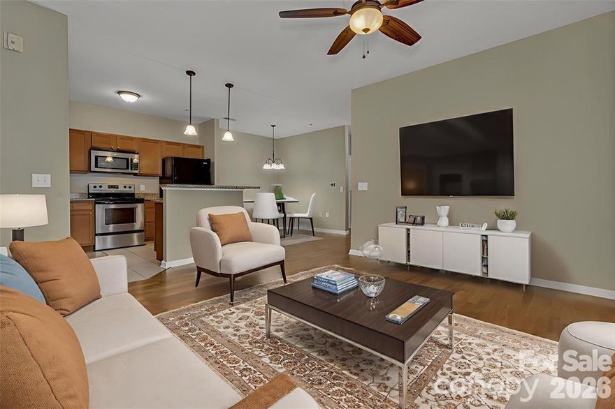 WHAT A DEAL! You must see this beautifully kept, move-in ready condo located in Brickton Village. Inside, you'll appreciate the open floor plan, covered balcony, in-unit laundry, and three roomy bedrooms (the primary bedroom features an en suite bathroom). The kitchen is equipped with granite countertops and an island/breakfast bar. The seller installed a new water heater in 2024, replaced the dishwasher in December 2023, and updated the garbage disposal in 2022. Additional updates include several new light fixtures, fresh paint, and a professional cleaning. This property is also conveniently situated near breweries, restaurants, grocery stores, parks, the airport, and more. Outdoor amenities feature walking trails, barbecue areas, picnic tables, and a gazebo. The community is very pet-friendly, so don't forget to bring your furry companions. This home has everything you need, so be sure to schedule your appointment today.