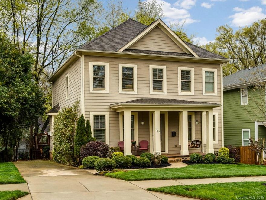 Built in 2006, move-in ready! Open floor plan, large closets, granite in kitchen, butler’s pantry and baths, hardwood floors throughout, fenced yard, front porch and rear deck. It is wired for security system, has irrigation system, central vacuum, gas logs in fireplace. It is within walking distance to Lynx line, shopping and restaurants.