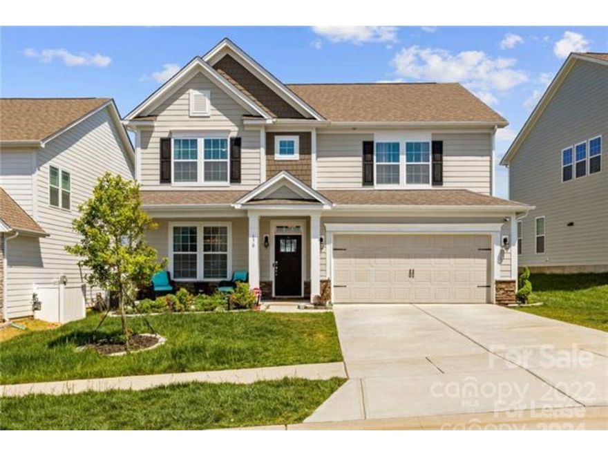 Lake Front Community with Lake Norman access for canoe/paddleboard launch. This beautiful 2-story home's first floor features a stylish dining room that leads to the spacious family room with fireplace and kitchen with upgraded granite countertops, newly installed backsplash, and upgraded/extended kitchen island. On the main level, you will also have a guest bedroom and full bathroom, as well as an oversized drop zone. As you head upstairs, you will find a sizable loft, master suite with shower upgraded with rain shower head & shower lighting, two more bedrooms and hall bathroom. Concrete pad in backyard was extended for outdoor entertainment. Fenced backyard offered a great place for your dog, if any.