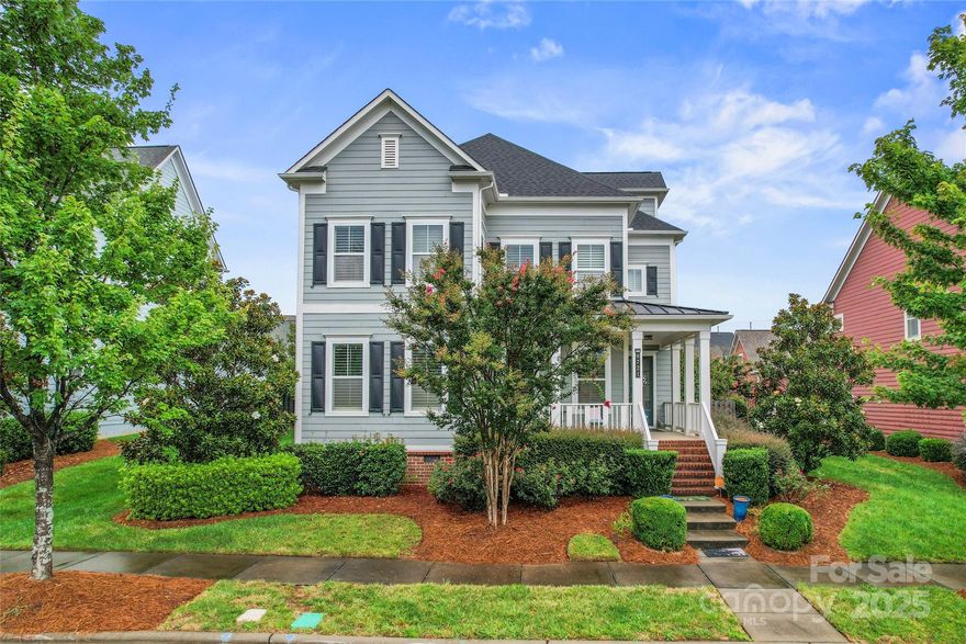 Step inside this beautifully maintained home in the sought-after McCullough community, where comfort meets smart upgrades. The main level features a bedroom for guests (or the one family member who “just needs a few weeks”), while upstairs offers a spacious primary suite with his-and-hers closets and a Jack-and-Jill bath connecting two bedrooms. Two bedrooms upstairs enjoy private baths. Natural light pours in through Palmetto blinds, and storage space is everywhere you look. The third-floor bonus is prepped for drywall, HVAC, and wiring—perfect for your future media room, office, or “I need my own space” escape. The in-law suite above the garage is partially finished with insulation, and separate HVAC, and water from the irrigation system was extended to the garage. Fenced backyard with gas grill hookup, leveled lawn, and stone walkway. Community pools, tennis, and top schools complete the package. Washer, dryer, fridge, and security system stay—just bring your moving boxes.