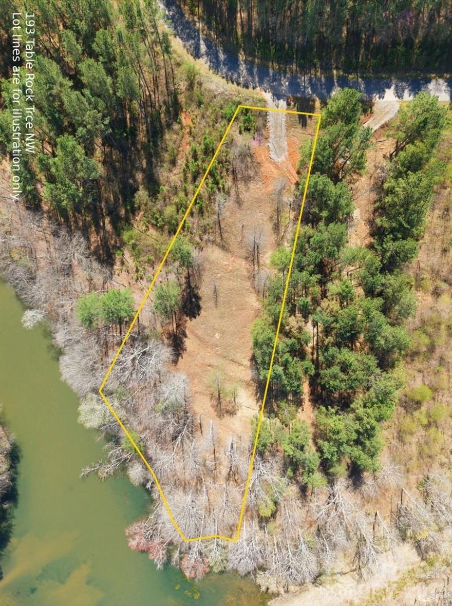 Freshly cleared Lakefront Opportunity in Lake Rhodhiss Estates!

Build your dream home and wake up to breathtaking water views in the beautiful Lake Rhodhiss Estates community. This premium lot has been partially cleared, giving you a rare advantage—buyers can now truly visualize both the homesite and the stunning lake backdrop. This property offers the perfect canvas with a head start.

Community amenities include a shared boat dock, paddleboard launch, and overlook pavilion with kitchen, perfect for enjoying lake life and entertaining.

Conveniently located while still offering privacy and natural surroundings. Bring your builder and start planning your dream home on Lake Rhodhiss.

Buyers/Buyers Agent to verify docking process with Duke Energy. Lot was deemed dockable by Duke Energy many years ago but that has expired and will need a new application. Seller fought tax hikes making the tax value look low, but value can be seen on the neighboring lots and the buyer can enjoy less taxes.