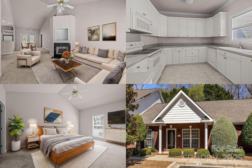 Fantastic Investment Opportunity - Near Charlotte & Fort Mill - Selling "as-is" Discover the potential of this charming condo, priced to allow you to add your personal touches & bring it to its full potential. Offering comfort & convenience in a prime location, this home is filled w/warmth & natural light from large windows. The spacious family room w/high ceilings & a natural gas fireplace create the perfect space to unwind. The primary suite features an ensuite bath w/dual sinks—your private retreat. 2nd full bath & secondary bedroom provide comfort & privacy for family & guests. Enjoy outdoor living w/2 inviting patio areas—1 in the front, offering shade & a welcoming entrance & another in the back for added privacy. 2 private parking spaces. Nestled in Rock Hill & conveniently located near Fort Mill & Charlotte, this home also offers easy access to the natural beauty of Laurel Creek, Lake Wylie & Ebenezer Park. Located in the highly sought-after District #6 school zone!