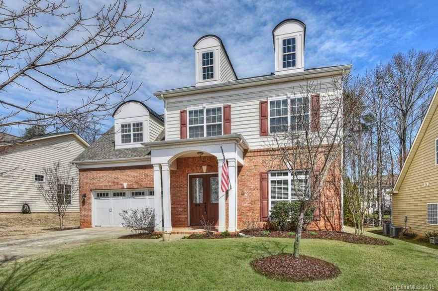 Fabulous open home with private backyard!  Stunning teak wood floors throughout downstairs lead to the perfect plan!  Front office w/French doors, spacious dining room w/heavy moldings.  Huge Chef's kitchen w/granite, gas cooktop, dbl oven, opens to large family room w/dbl side fireplace & adjoining sunroom.  Ample bedrooms & bonus upstairs,laundry, luxury master suite! Lg brick patio, Irrig system, deep lot backs to wood buffer for ultimate privacy. Roof '10. Active pool neighborhood!