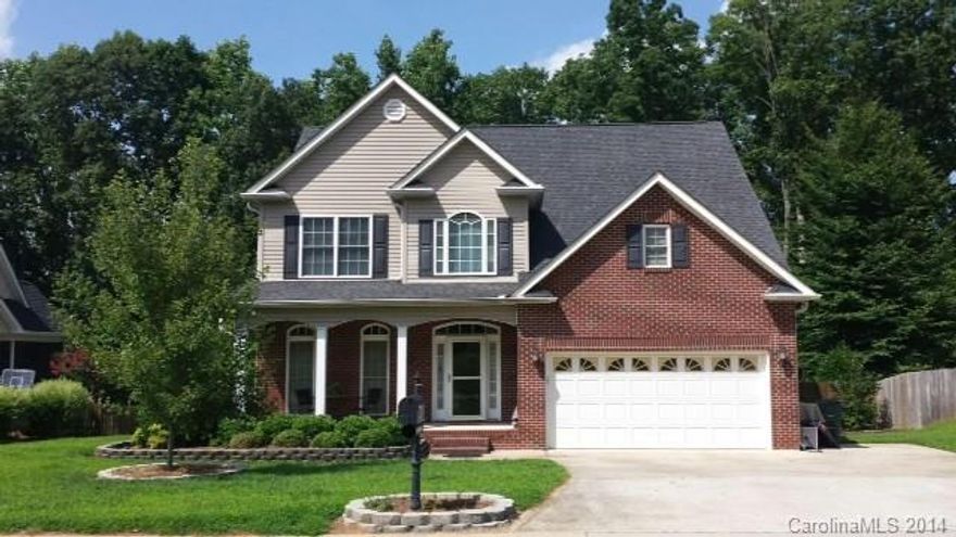 Must see home. Many upgrades, wide moldings, Nice hardwood floors and hardwood staircase with iron railings. Great open kitchen. Large master bedroom suite. Covered front porch. Nice deck. Landscaped back yard looking over 16x32 in ground pool. Storage building. Central Vac. Nest thermostats on both floors, Irrigation system.