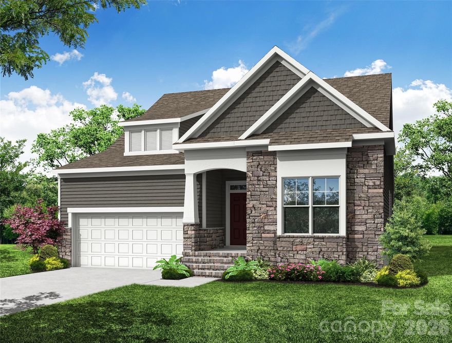 This Wescott plan with a finished, walk-out basement offers 6 bedrooms, 4 full baths, and more than 3,900 square feet of living space. Enter the home through the beautiful, vaulted foyer with wainscoting. The main floor features the primary suite with a tiled, luxury shower, family room with a Cosmo gas fireplace and shiplap feature wall, and a breakfast area with lower cabinets for extra storage. The designer kitchen has gray cabinets, quartz counters, tile backsplash, and stainless appliances, including a gas cooktop, wall oven & microwave, and range hood. The main floor also has a dining room with tray ceiling, mud room with drop zone, two additional bedrooms, a full bath with 4-ft shower with bench seat, and laundry room with base cabinets & sink. The upper floor has two bedrooms and a full bath with a tub/shower combo. The spacious basement has a media room, rec room, bedroom, and full bath with a 4-ft shower with bench seat. All baths feature white cabinetry and white, quartz countertops. Visit today and find out more about this beautiful home!