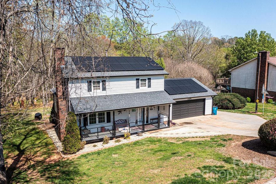 Beautiful 3-bedroom, 2.5-bath two-story home situated on a spacious lot with an above-ground pool and peaceful natural surroundings. This home offers so many desirable features and inviting spaces throughout. Step inside to a large living room with a cozy fireplace, perfect for relaxing or entertaining. A generously sized den overlooking the backyard provides additional living space and a tranquil setting to unwind. The kitchen comes equipped with a refrigerator, dishwasher and stove and opens to a formal dining room, making it ideal for gatherings. Convenient main-level laundry adds to the home’s functionality. Upstairs, the primary bedroom features nice size closet space and a private full bathroom. Two additional bedrooms and another full bath complete the second level. Enjoy outdoor living on the multi-level back deck, perfect for entertaining or enjoying the above-ground pool. The backyard extends to a scenic creek, where you can experience frequent wildlife and a peaceful, nature-filled setting. Additional highlights include a 2-car garage, approximately 400 square feet of unfinished basement space for storage, and new solar panels to help enhance energy efficiency and provide long-term savings. Come and see today!