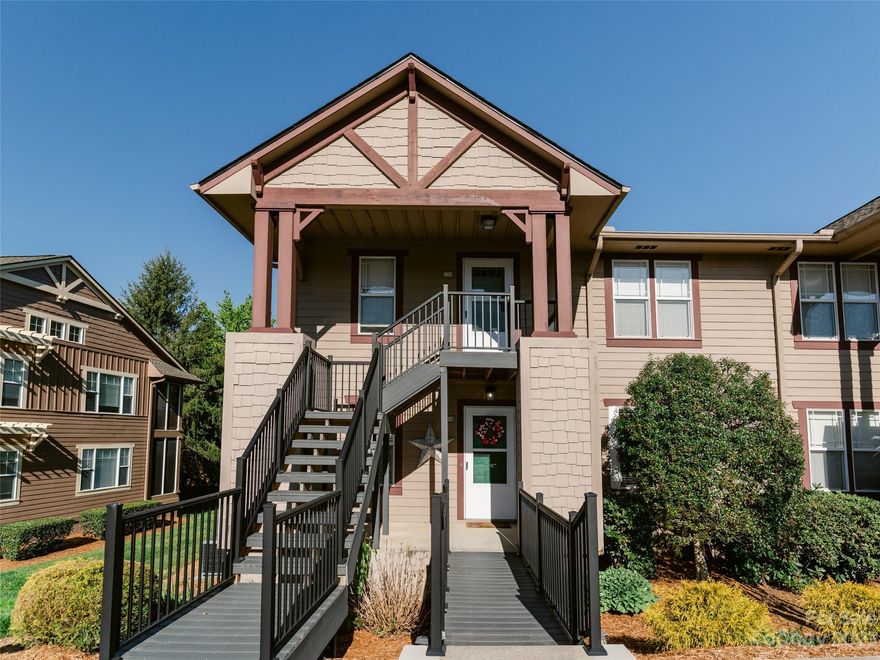 Looking for a beautiful, updated condo with all the amenities and updated floors, paint, appliances, and HVAC?  Look no further than this well maintained unit only minutes from downtown Hendersonville and immediate access to groceries, restaurants, and the interstate.  With only one step down to the front door, this easily accessible corner unit of Wolfpen Condos is the perfect choice for you.  Wolfpen HOA cares for all outside maintenance, lawn, snow removal, and exterior of the units.  They maintain a large pool, immaculate tennis courts, street lights, security gate, and trash/recycling service.  Be a part of this coveted community and enjoy the updated HVAC unit, engineered wood flooring, fresh paint, tankless hot water heater and kitchen appliances all replaced since 2020!  With 2 bedrooms, 2 bathrooms, and a bonus room connected to the great room, there is plenty of space to enjoy this vibrant community.