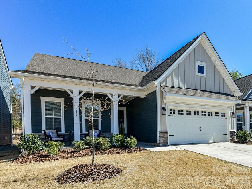 Welcome home to this meticulously maintained, like-new 1.5-story gem built in 2023—where thoughtful design meets everyday comfort. From the moment you step inside, you’ll notice the beautiful upgrades and seamless open floor plan.

The heart of the home is the stunning kitchen, featuring an island with ample storage, stainless steel appliances, and a layout that flows effortlessly into the living and dining areas—perfect for entertaining! Don't miss the spacious laundry room, which offers upper cabinetry and a dedicated storage closet to keep everything neatly tucked away. The oversized owner’s suite on the main level serves as a true retreat, offering comfort, privacy, and plenty of space to unwind. Step outside to your peaceful escape—a large screened-in porch that’s perfect for morning coffee, evening relaxation, or hosting friends year-round.

Upstairs, you’ll find a spacious loft, additional bedroom, and full bathroom—an ideal setup for guests, a private home office, or a separate living space.

The location can't be beat! This community offers the best of both worlds—just a short drive to all that Charlotte has to offer, while also being close to the charm and lifestyle of Lake Norman. Neighborhood amenities include a playground, pickleball court, and community pool, making it easy to enjoy an active and connected lifestyle.