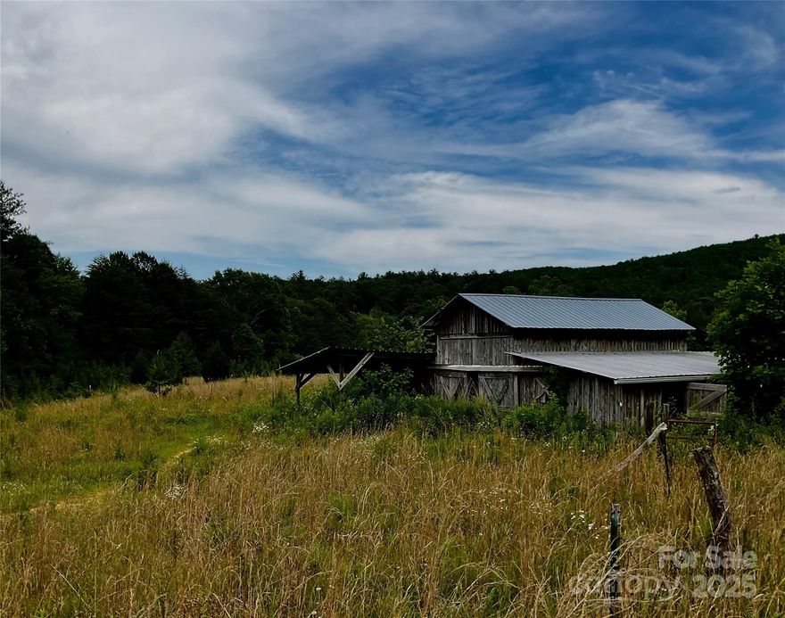 This beautiful 9.54-acre property sits tucked away on a quiet rural road, just five minutes from South Mountains State Park. The property is part of an estate and has not been lived in for about two years. The house needs rehabbing, possibly demolition, and its current condition is unknown. The main horse barn has water and electric, four 12'x12' stalls, a 12'x24' run, and a loft. There is also a smaller secondary barn, and a metal storage shed on the property. Quiet and very private, yet conveniently located only 30 minutes from both Morganton and Hickory. Property is mostly level with additional build spots, and beautiful mountain views on back side of property.