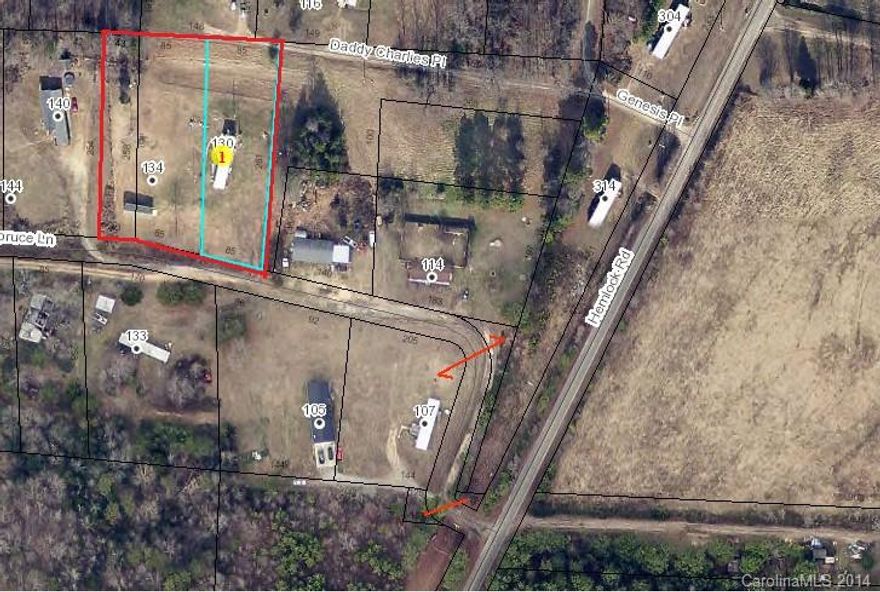 1.25 acres priced under tax value! 3 lots for sale in a great rural location. Tax records indicate the single wide mobile home was built in 1997 but it is much older and of no value.