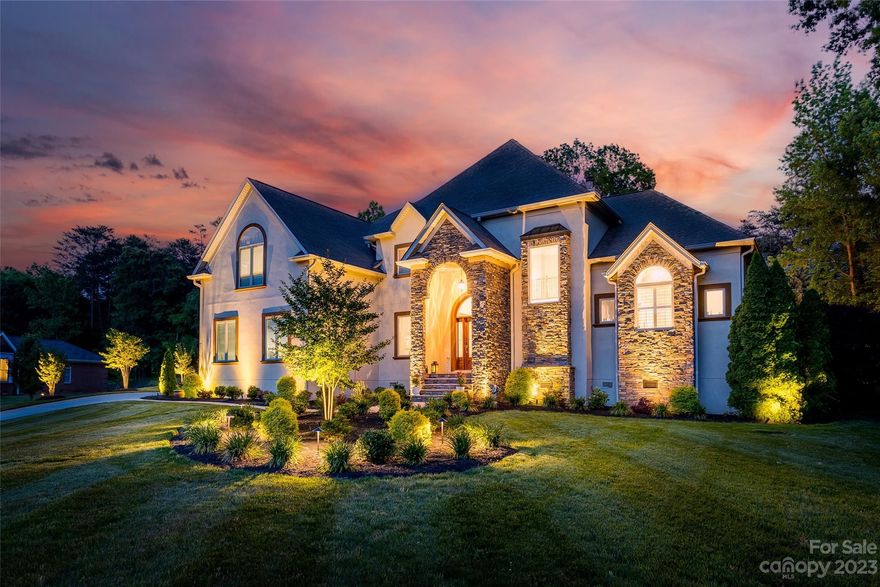 Updated custom home on large private lot in quaint Spring Branch subdivision of Fort Mill. Main level features large open kitchen; primary suite w/ access to patio & pool; expansive great room w/ wood burning fireplace; beautiful views of the backyard oasis; office & half bath w/ outdoor pool access for guests. Main level also includes additional dining area & den with gas logs. Upstairs features a large loft, bonus room & 3 additional bedrooms all with full baths. Updates to HVAC, vapor barrier, saltwater pool system, and more!