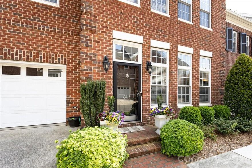 Welcome home to this beautifully maintained end-unit townhome, tucked within the private, gated enclave of Burning Tree. Enjoy the perfect blend of tranquility and convenience with secure entry and easy access to shopping and dining just across the street.

Timeless curb appeal shines through with a classic all-brick exterior and welcoming front-entry. Inside, this light-filled home features an abundance of windows, ten-foot ceilings and extensive crown moldings throughout. The thoughtfully designed floor plan offers an elegant entertaining space upon entry featuring a centerpiece marble hearth fireplace with designer light scones. An adjacent dining area flows seamlessly into a fully updated bright kitchen with a spacious center island. The kitchen opens to the dining area and den, delivering the open-concept living today’s buyers crave and offering private rear tree lined views.
The kitchen is exquisite with details like white 42” maple cabinets with under cabinet lighting, Quartz counters and a tiled backsplash, updated stainless steel appliances including a gas range, and a bonus 27-bottle bonus built-in wine cooler. 

Upstairs, you’ll find three generously sized bedrooms, a dedicated office space, a versatile bonus room, two full baths, and a convenient laundry room with an adjacent storage closet. The spacious primary suite is a true retreat, featuring two walk-in closets and a luxurious ensuite bath complete with a garden tub, frameless glass walk-in shower, dual vanities, and beautiful tilework.

A French door leads to a large private brick patio, enclosed by a charming wrought iron gate and brick privacy wall—perfect for relaxing or entertaining. The wooded backdrop offers exceptional privacy, with deer often spotted just beyond. As one of only three end-units with this unique positioning at the back of the community, this home offers a rare level of seclusion. An attached two-car garage adds everyday convenience, while the prime location—directly across from Colony Place—provides quick access to SouthPark, the Arboretum, and a wide array of shopping and dining options.