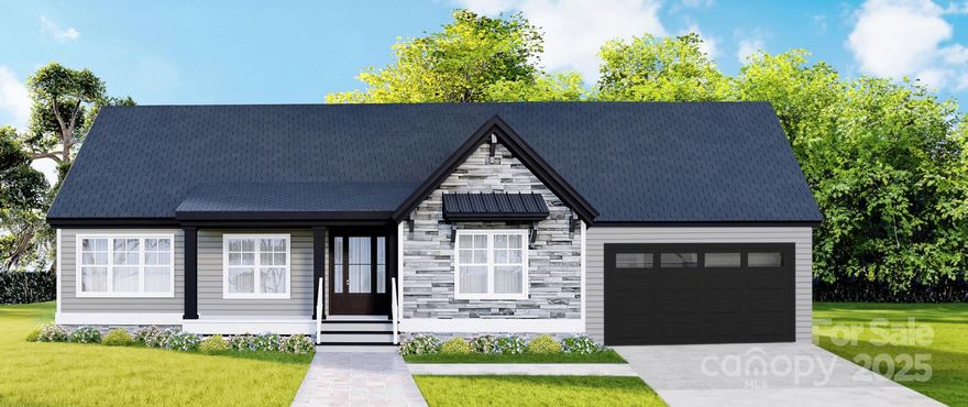 Brand-new construction with thoughtful design and high-end finishes throughout! Step into the spacious family room with soaring 10’ ceilings, while the vaulted kitchen and dining area add even more light and volume to the heart of the home. You'll love the seamless flow and warmth of luxury vinyl tile flooring. The kitchen is a showstopper with a large island, quartz countertops, stainless steel appliances, walk-in pantry, and plenty of room to gather. French doors open to a covered back porch—perfect for relaxing or entertaining. The primary suite offers a walk-in closet and a beautiful en-suite bath with granite counters. Sitting on a full acre, this home provides space and privacy in a great location that’s convenient to the interstate. Quality, comfort, and style—this one’s built to impress. Estimated completion date: June 1, 2026