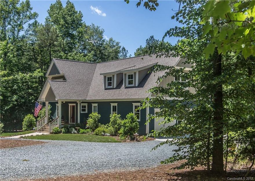 Custom built home w/craftsman style elements situated down a private driveway on 6+ acres. Lots of trees provide privacy & a tranquil setting.  Many features throughout this home demonstrate the homeowners’ understanding of quality construction & design w/details like a sliding barn-style door on the study, custom built first floor vanity, ship lap in the kitchen, full oak stairs & site finished hardwoods throughout the first floor. Walk-in storage area in basement is great for indoor projects.