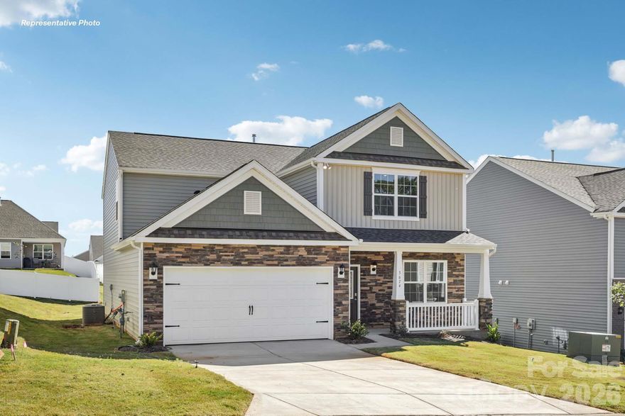 View this beautiful new construction home featuring a spacious and functional layout with modern finishes throughout. The Winston's Plan main floor includes a convenient owner’s suite with an en-suite bath along with a sizable walk-in closet, perfect for multi-generational living. The open-concept kitchen showcases a large island with quartz countertops, shaker-style soft-close cabinets with molding, a stylish backsplash, and stainless-steel appliances including a microwave, dishwasher, and electric range. The living area features an inviting electric fireplace that adds warmth and charm to the space. Upstairs offers wonderful secondary owner’s suite with an en-suite bath and two walk-in closets, two additional bedrooms, and a large loft ideal for a media room, play area, or home office. The exterior of the home includes James Hardie board siding with vibrant colors, creating lasting curb appeal. The community offers resort-style pool amenities and is conveniently located within walking distance to local schools. Surrounded by a beautiful tree line, this neighborhood provides a peaceful and scenic setting with well-spaced homes for added privacy. This home is an incredible value, offering all the benefits of new construction along with a “Home Is Connected” smart package that enhances everyday living. Combining comfort, style, and functionality, this home is ready to welcome its new owners.