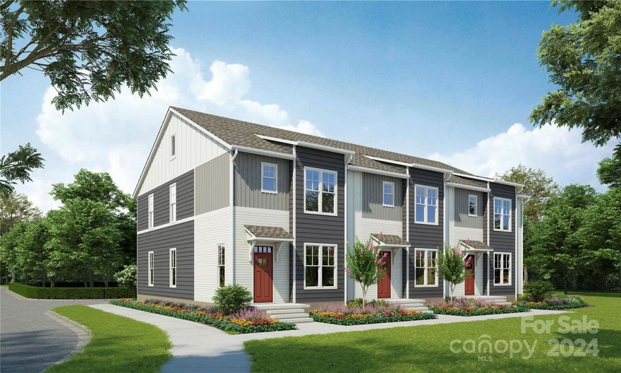 Welcome to Aveline at Orange Street! This community of 18 townhomes offers affordable living in the heart of Charlotte. You can’t get a more central location! Aveline at Orange Street is located in the historic Grier Heights community, less than 10 minutes from Uptown Charlotte, across the street from the Mint Museum Randolph and Eastover Park. This end-unit townhome includes an attached 2-car garage, open kitchen / living, large kitchen island with granite counters, maple cabinetry, stainless steel appliances, 3 bedrooms / 2 and a half bathrooms, including a primary suite with walk-in closet and dual vanities in bath. PLEASE NOTE: These townhomes are ONLY available to buyers whose household income does not exceed 80% of the Area Median Income (AMI). Must be primary occupant - NO investors. $95,000 in Down Payment Assistance is available to eligible buyers, plus $2,500 in closing cost assistance with use of preferred lender. Homes are scheduled for completion in Fall of 2024!