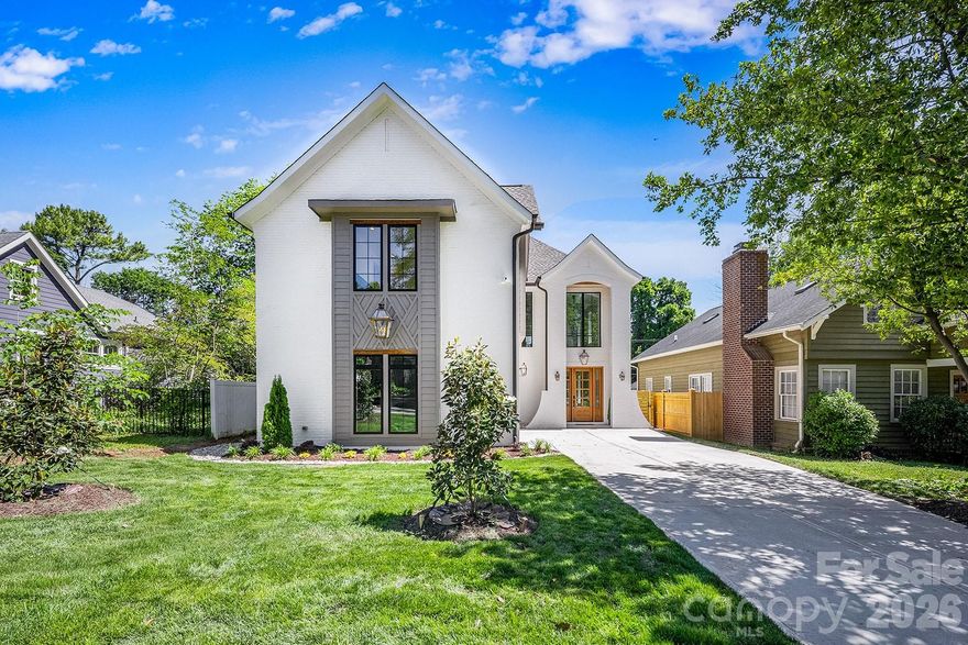 Experience elevated in-town living in this exceptional new construction home in sought-after Chantilly. Offering 5 bedrooms, 3.5 baths, and 4,240 square feet of thoughtfully designed living space, this home blends luxury, comfort, and functionality at every turn. A highly desirable main-level primary suite provides the privacy and convenience today’s buyers are looking for, while soaring ceilings, white oak flooring throughout, and curated designer finishes create a warm yet sophisticated feel.

Designed for both everyday living and effortless entertaining, the chef’s kitchen is complemented by a fully equipped scullery/prep kitchen with its own full appliance package—perfect for hosting, meal prep, catering, or keeping the main kitchen pristine.

Step outside and discover your own private resort-style retreat featuring a stunning pool, spa, covered outdoor living area, and dramatic sunken conversation lounge with fire feature—an unforgettable setting for relaxing or entertaining guests year-round.

Ideally located just minutes from Plaza Midwood, Elizabeth, dining, shopping, and Uptown Charlotte, this is a rare opportunity to own a truly special luxury home in one of Charlotte’s most desirable in-town neighborhoods.