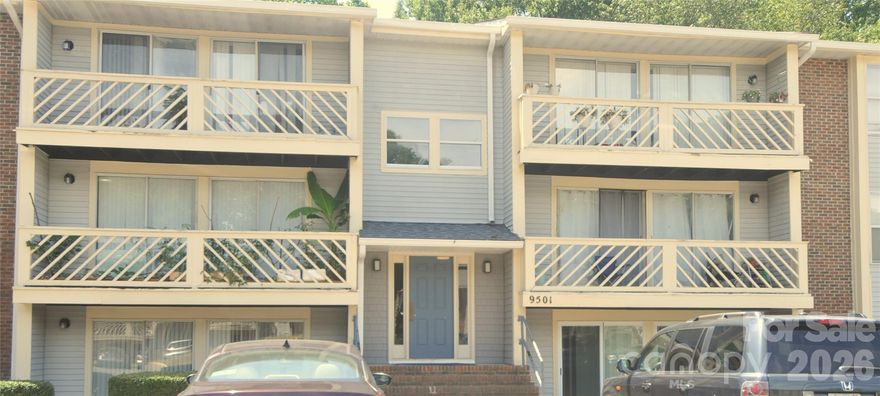 Condo with 2 bedrooms / 2 baths on bottom floor with tile flooring. Kitchen and dining area; den w/open floor plan; one bath has shower & one with tub/shower combo.  Washer/dryer included along with the refrigerator. 2 parking permits provided for 2 parking spaces. Location is within walking distance to UNCC, close to public transportation, the Light Rail Station, close to shopping (3 miles to IKEA & 7 miles to Concord Mills) and restaurants with easy access to I-485 and I-85. GREAT INVESTOR OPPORTUNITY - Owner has several other units if investor building a portfolio! No rental cap in this community....

Water is included currently; however, meters have been installed and HOA will start billing soon.