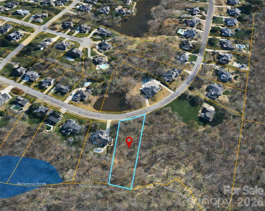 BUILDABLE LOT NEXT TO HIGH-VALUE HOMES - CHANNING PARK

Demonstrating the strong resale potential for new construction in this established Rock Hill neighborhood.

This 0.53-acre residential lot offers paved road frontage with city water and sewer available, making it an excellent opportunity for a custom home or spec build in a neighborhood.

The lot is not located in a FEMA flood zone and remains buildable under current zoning. Previous buyer/builder chose not to proceed due to project-specific site design preferences related to drainage considerations. Recently sold neighboring home sits within the same local drainage designation.

Builder-flexible community-buyers may select any licensed builder with standard ACC approval. Crawl-space construction required (no slab foundations); exterior must be 90%+ brick to maintain community aesthetics.