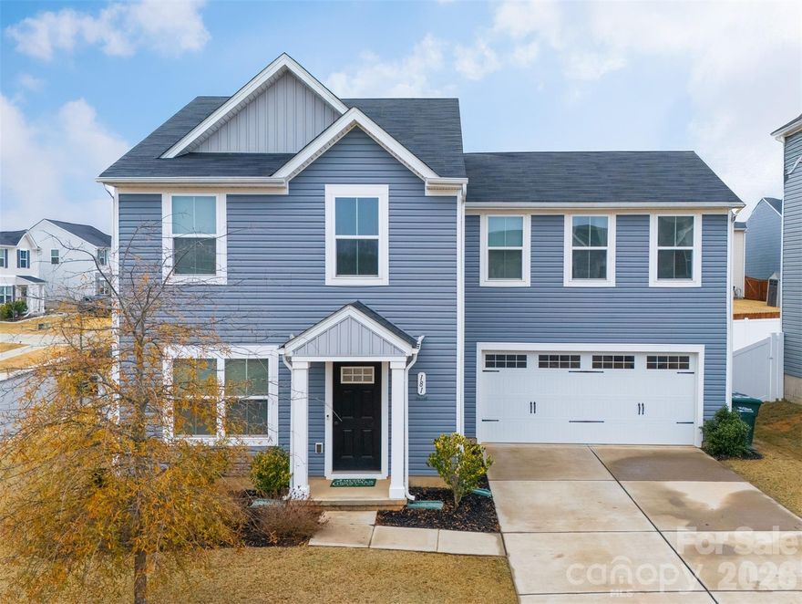 BACK ON THE MARKET AT NO FAULT TO THE SELLERS. Skip the wait for new construction and step into a home that already feels complete. This thoughtfully designed two-story home offers an open, comfortable layout where the kitchen flows naturally into the main living space. Ideal for both quiet evenings and entertaining. Granite countertops, modern finishes, and stainless appliances bring style and function together in the heart of the home. Upstairs, the private primary suite provides a peaceful retreat while the additional bedrooms offer flexibility for guests, family, or workspace. The fenced backyard creates a perfect setting for pets, outdoor gatherings, or simply enjoying a little extra privacy. With convenient access to nearby schools, shopping, dining, and major commuter routes, this home blends comfort, convenience, and everyday practicality.