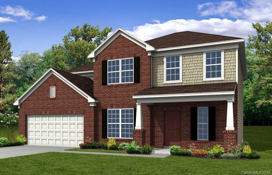 Highlights include; 1st floor master, tub/tiled shower in master bath, beautiful kitchen with large island, stainless appliances, bonus room, hardwood floors, metal balusters on stairs, gas line outside for a grill, foyer/dining crown/chair rail, addl laundry cabinets, tandem storage bay in garage, spacious lot and much more.
*Pictures are of a model, not of actual house