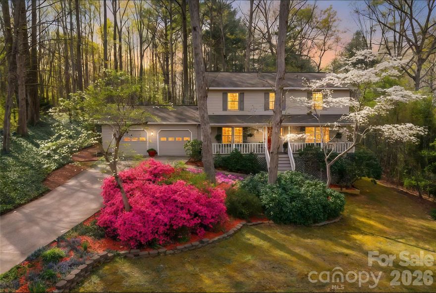 Enjoy everything 105 Horse Shoe Lane in Country Retreat has to offer. This inviting home blends comfort, natural beauty, and a peaceful setting, all within a well-established neighborhood just minutes from downtown Morganton.
Featuring 4 bedrooms and 2.5 bathrooms, the home sits on a wooded lot that offers both privacy and a connection to nature. Relax on the covered front porch or unwind on the back deck while enjoying the surrounding wildlife and serene atmosphere.Inside, you’ll find a tasteful mix of hardwood and tile flooring, with cozy carpet in the bedrooms. The updated kitchen boasts granite countertops, newer appliances, and a spacious walk-in pantry—perfect for everyday living and entertaining alike. Additional features include a walk-in crawlspace providing convenient extra storage and a two car garage with small workshop. There are many built-in features including a Murphy bed.  This home offers the ideal combination of comfort, charm, and location.