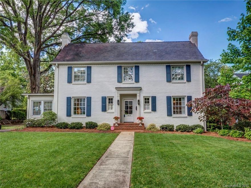 Stately painted brick Traditional Eastover home w/stunning curb appeal & slate roof! Beautiful hrdwd flrs up & down, built-ins & crown molding, 2 fireplcs & plant shttrs. Spacious KT w/lrg isld, granite, dual ovens, 5 burner gas range & lrg pantry. Fantastic living spaces, Butler’s Pantry, Den & lrg Bfast & Mud rm. 4th Bdrm on main lvl. HVAC 2013. Flat & private bckyrd fully enclosd w/brick wall. Permt stairs to temperature controlled 3rd flr. Walk to restaurants, shops, Harris Teeter & Library!