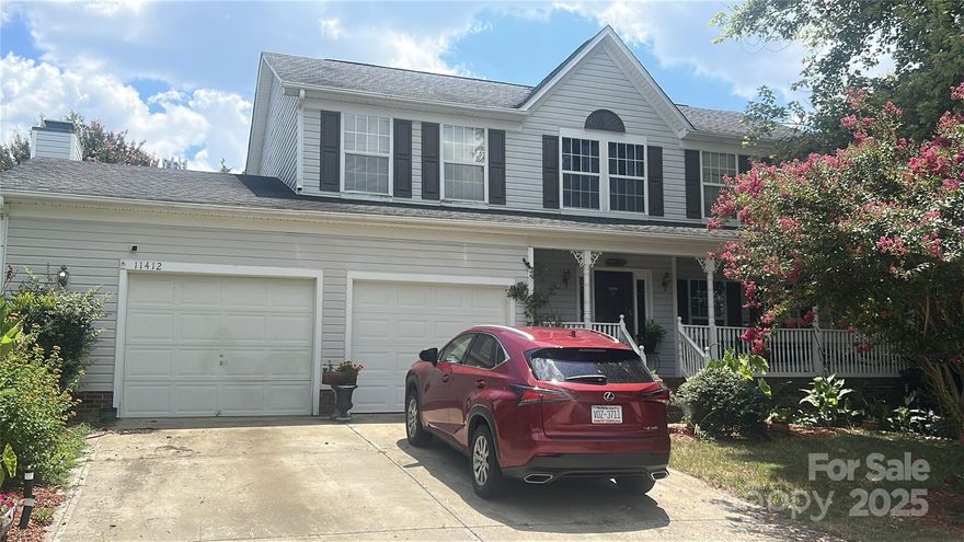 Checkout this great home in an established neighborhood. Just minutes away from Grocery, Retail Shopping(Concord Mills), and I-485. Enjoy the view from your spacious front porch while sitting in your rocking chair. Save money on your energy bill with the solar panels attached to the roof. Entertain guest in your open concept kitchen and living room space that is updated with laminate floors and granite countertops. This home also has a formal Dining room and additional family room space for guests. Enjoy this great family home with 4bdrm 2.5Bath with a fenced in backyard located in Cul-de-sac. The Primary bath has been updated and the walk-in closet has been upfitted with custom built in shelving and storage space. You will also love the oversized 2 car garage for extra storage or a small workshop space. There is a large deck and separate outdoor cooking area to make your own. Schedule your showing TODAY!!!