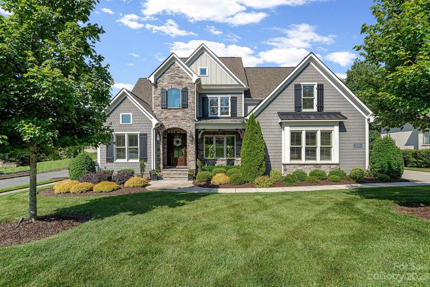 Welcome to a designers masterpiece in The Reserve at River Run located on quiet corner of Maddy and Bear Track. Sellers have made substantial updates to lighting, counter tops, hardware, & created custom paint colors for a show home experience. In addition to the open floor plan the home is filled with light and tons of storage. Primary Bed on Main is a place for solitude with vaulted ceiling, dual closets & Bath with large shower & dual vanities. Gourmet Kitchen offers high end appliances, ample cabinetry, & pantry. Just steps away on the side porch is outdoor Kitchen for easy grilling. Relax by the outdoor stone fireplace or on the Screened Porch with gas log fireplace. Great Room sliders vanish to open up the home. Gas log fireplace in Great Room too! Upper level adds 4 Beds, One with Ensuite Bath, a Shared Bath, & Large Bonus with French Doors. Two large walk in Storage Areas. Car enthusiasts will love the temp controlled 3 car garage with epoxy floors. Car lift DOES NOT convey.