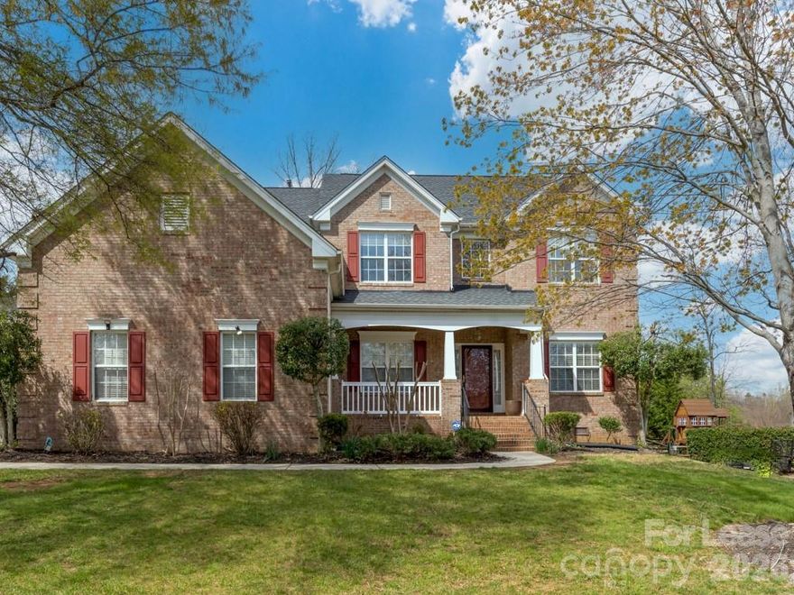 Meticulously maintained home convenient to everything! Downstairs guest bedroom, full bath, including tile floors through much of the 1st floor, tile countertops and backsplash, sunroom ,extended deck, and more. Fenced yard, Upstairs master suite and large media room