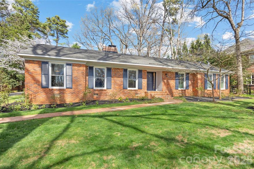 Spacious brick ranch in Robinson Woods offering comfort, style & plenty of room to spread out. This home features four bedrooms & three full baths, all recently updated with fresh finishes. The renovated kitchen includes a large island, perfect for cooking, gathering & entertaining, and opens to a bright sunroom that fills the space with natural light. Throughout the home, you'll find refinished hardwood floors & new windows, creating a warm and inviting feel. Step outside to an expansive deck overlooking a lot with mature trees, providing a wonderful setting for outdoor relaxation and entertaining. Additional highlights include two garages offering ample space for vehicles, storage or hobbies. A wonderful blend of updates, space and charm in a classic ranch layout. Showings begin Saturday at 10am.  Open House Saturday 2-4.