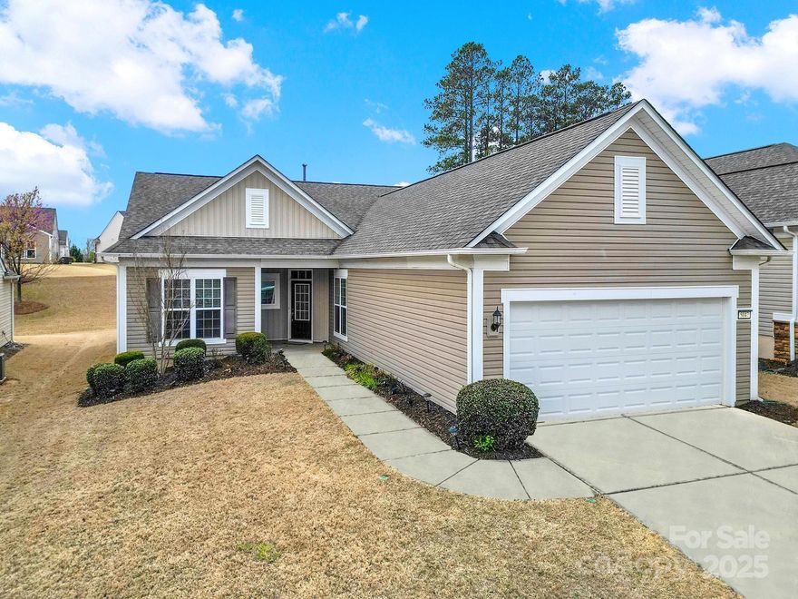 Popular Surrey Crest home with screened-in porch in sought after 55+ Sun City Carolina Lakes. This 2 BR, 2 BA home with an office & French doors is ready for it's new homeowner. Featuring a gourmet kitchen with granite countertops, tile backsplash & breakfast bar overlooking living & dining room. Refrigerator & washer/dryer included!  Generous Primary bedroom is positioned in back of home with an ensuite bath & walk-in closet. Nice sized guest bedroom & hall bath are separated in front of the home. Make sure you check out the garage with walk-up stairs that lead to a huge storage area, perfect for all those extra items like holiday decorations & family mementos. Freshly painted & cleaned, this is home is ready for move-in! Enjoy resort-style amenities including multiple pools, clubhouse, tennis, pickle ball, dog park, walking trails, softball, wood workers shop & a public golf course. It's like being on vacation year-round. Close to shopping, restaurants & more + low SC Taxes!