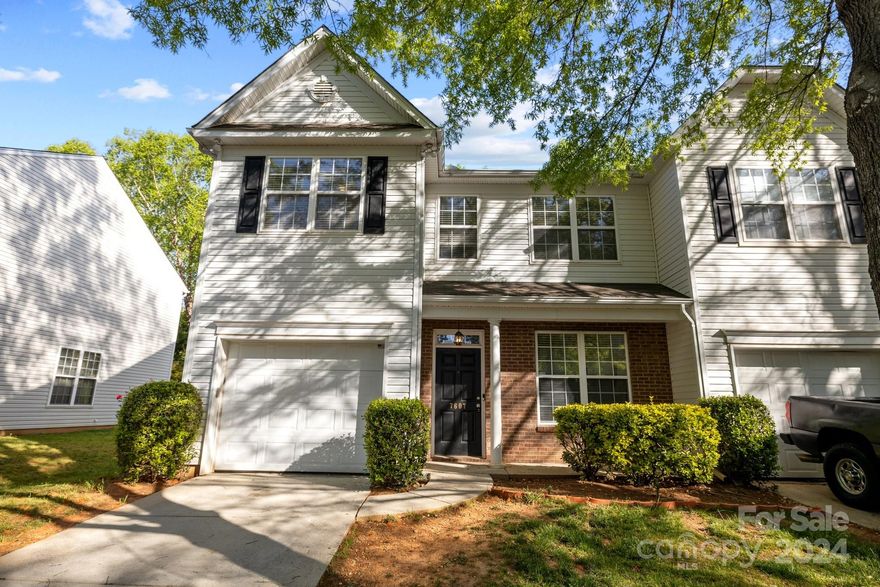 Move in ready, end unit townhome with garage, in convenient location.  This house has a large open plan family room/dining room.  The family room has cathedral ceilings and a gas fireplace. Main level also has a bedroom, and full bathroom. The kitchen is located at the back of the house. The primary bedroom is on the upper level. It has an extended floorplan which would allow for a sitting room, office, workout space etc..  It also has an ensuite bathroom, and walk in closet.  Second bedroom, and additional full bathroom on the first floor, as well as a large landing/loft. 
There is a porch at the front and at the rear there is a private patio, with side fencing, and no homes behind.  
The house has fresh paint throughout, & fresh carpet through the first floor and in the main level bedroom.  The kitchen does require work to the counters, and the cabinet adjacent to the refrigerator space.
Multiple offers received - please submit all offers no later than 5pm on Saturday 5/4.