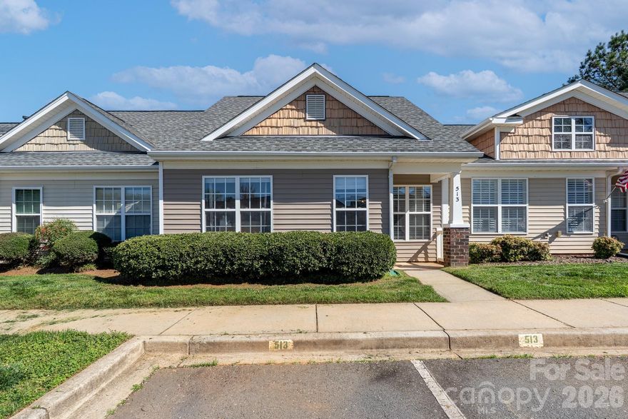 This three bedroom, two full bath townhome has a floor plan that is versatile, making it attractive to a variety of buyers.  The main level, with plank flooring, features a family room, open kitchen/dining area, two bedrooms and a full bath.   The kitchen, with painted cabinets and updated stainless appliances, is bright and cheerful, providing great space to prepare your meals.  The upstairs provides a primary suite with private bath – or can serve as a guest suite.  Located near Lake Wylie and convenient to Ebenezer Park, this is definitely one to see.  The community has a swimming pool that will be ready for the hot days of summer - and is located in the county.