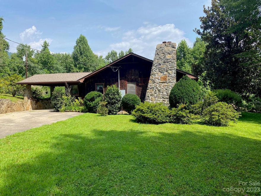 Family home built in 1948 private location on newly surveyed 3.8 acres at end of state maintained road just 12 minutes from I-40 in Old Fort. Home features 3 bedrooms with 1 1/5 baths. Large galley style kitchen with dining area. Beautiful wormy cabinets. Living room has large stone fireplace (gas logs).  Hardwood floors throughout. The front porch with seating is shaded by Magnolia tree overlooking creek. The basement could provide additional finished living area it also has stone fireplace flew with wood burning stove. There was a large garden area and and pasture that has grown up but could be reclaimed.  This property will work as family home to get out of the hustle of crowded living or as a vacation retreat while still being only a short drive to Asheville.
This was family home heirs are now selling. New owners may want to add newer updates and a little TLC.