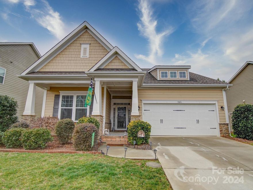 Lovely ranch home with open floor plan. Nice sized covered front porch that leads into a beautiful arched ceiling foyer. Tray ceilings, baseboard and crown molding are featured throughout the home. Kitchen includes a large island with double sink, tile backsplash, double pantry, gas cooktop, eat in area and dining space as well. The back porch is also covered and the back yard has a wrought iron fence surrounding it. If being together is important to your family this open concept is what you are looking for. There is a generator hookup in the garage to keep you powered up in the event of a power loss. This home is conveniently located to shopping, restaurants and accessible 
to major thoroughfares for your commute to surrounding areas.