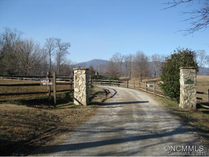Little Orchard Farm is truly an exceptional horse farm in the beautiful Old Hunt Country of Tryon NC.  This original Cater Brown designed home has two master suites, two guest homes, swimming pool, ten stall barn with groom quarters, riding ring, and approximately 22 acres of pasture with split rail fencing and run-in sheds.