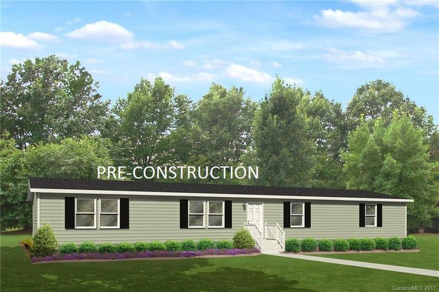 BEAUTIFUL PRE-CONSTRUCTION DOUBLEWIDE HOME. Lot located in Candler. 3 Bedroom, 2 Bath Home with Family Room,Kitchen Island. Master Bedroom with Master Bath. Spacious Living Room w/fireplace.Office. Very serene environment. Paved Road. Home on .58 Acres. Open Concept Home. 28 x 70 with 1960 sq. ft. Contact Listing Agent for showing details.