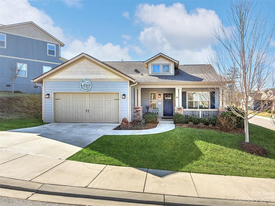 Inviting Arts & Crafts home offers rare one-level living and an open floor plan. Great kitchen with granite
countertops, stainless steel appliances & pantry. Vaulted ceilings, hardwood floors, recess lighting, soft color palette & a stone gas fireplace in the great room. Tiled laundry room with shelving. Desirable split floor plan with brand new carpet in all the bedrooms! A covered front porch & a private back patio with a pergola are ideal for enjoying the outdoors or impromptu gatherings. Premium corner lot with gentle topography and a level yard. Lawn care is covered by the HOA. Creekside Village is a warm and friendly community where neighbors greet each other by name and love to socialize.  Short distance to Weaverville’s Main Street restaurants, boutiques, cafés, festivals, and the trail at Lake Louise. This exquisite home is in move-in condition - start enjoying life today!