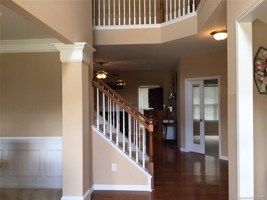 Five bedrooms. Very large owner suite & bath with soaking tub separate shower.His & her closet. 2ndry bedrooms are spacious. Spindle stair case. Formal living room & dining, Open eat in kitchen, Bonus room. Flex room- office or child's play area or bedroom. Over size garage. Neutral paint & carpet, Dual heating/Air system. Private backyard.  9' ceilings. Ample storage space. 42" kitchen cabinets, granite counter tops. Gas/Electric cook stove. 2 Story Foyer. Fannie Mae suggested price $257,500