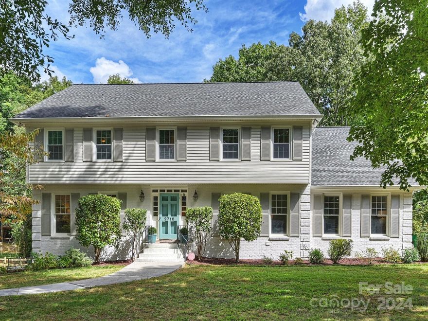 Welcome to spectacular Sharon Woods, recently ranked as one of the best places to live in all of NC!  This freshly updated five-bedroom home offers maximum flexibility with plenty of room for work, play and enjoyment of daily living.  You are welcomed by a wide foyer, formal living and dining rooms. The large kitchen has new quartz countertops, soft-close cabinetry and plenty of room for eat-in dining.  A spacious great room opens to a screened-in porch - perfect for morning cartoons and late night games. The huge den finishes off main floor. Upstairs a luxury primary suite awaits with a beautiful new bathroom, including a water closet, double vanities and large linen closet.  The custom primary closet is a dream come true with an 8-drawer island.  The laundry room is conveniently located off primary closet.  Three big bedrooms and a new full bath complete the upstairs. Walk-out basement has flex space for exercise, play, work and an ensuite guest room. Welcome home!