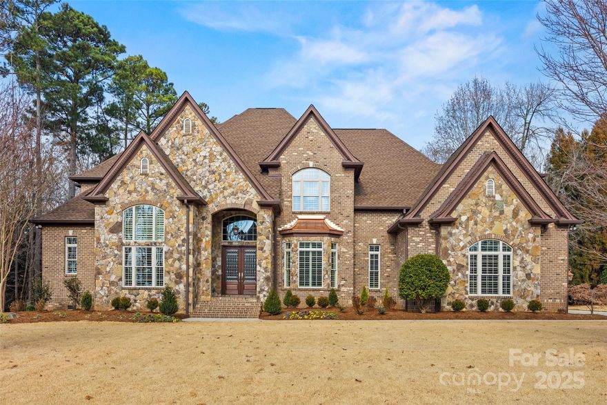 Prepare to be Welcomed Home starting in the grand foyer with arching stairway. Beyond that you will find the primary bedroom with ensuite including oversized shower and dual closets. You'll also discover the great room with coffered ceiling and fireplace spilling over to the kitchen, breakfast area and keeping room with yet another fireplace. Custom cabinetry, built in appliances along with an oversized island, this is a chefs delight. Use the back stairs to access the 3 bedrooms, 1 has a private ensuite, and bonus room upstairs. All new carpet and fresh paint are anchored by the site finished hardwoods and ceramic tile. Outside you'll find a private setting with a deck that you can access from the primary bedroom, great room or keeping room, followed by a stone paver that includes the outdoor fireplace and plenty of trees for privacy while still being a clean, flat lot in highly sought after Eppington South. Central Vac system and encapsulated crawl w/dehumidifier are bonus  features.