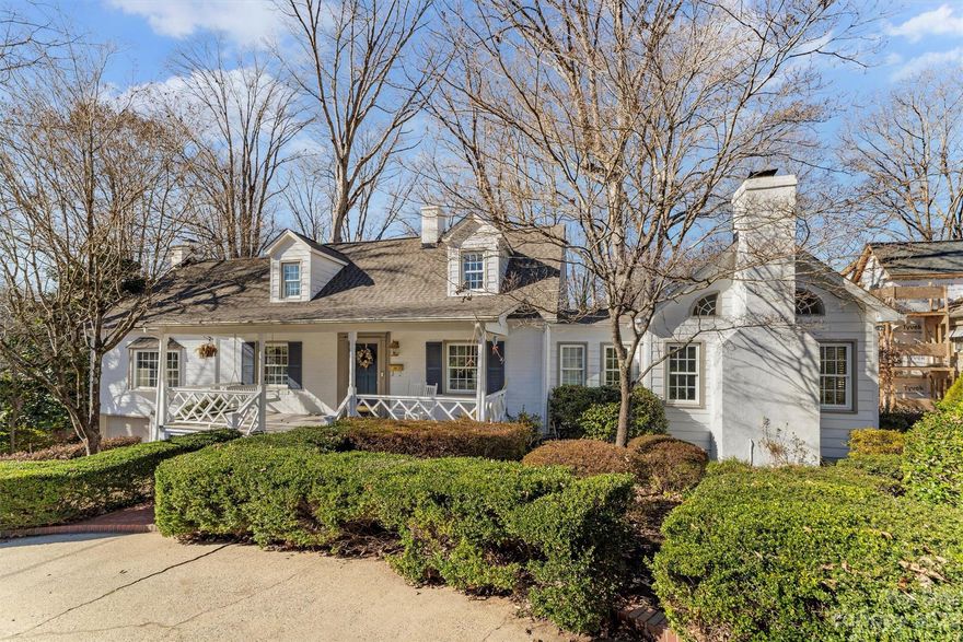 You will love this traditional yet informal home located in the sought after Riverside area of Morganton. Beamed ceilings and stone fireplaces grace both the living area and primary suite on the main floor. Well appointed kitchen leads to office/den and the formal dining room which also has a fireplace for cozy meals.  Primary bath has double sinks, a whirlpool bath, glass shower and double walk in closets.  Upper level features 2 bedrooms, a full bath and an office area in the upper foyer. Lower level has new vinyl plank flooring in the family room and exercise room or 4th bedroom with large walk in closet.  Basement also has full bath and large laundry with storage.  Full length deck for enjoying the private, wooded rear yard or enjoy relax on the covered front porch.  Circular drive and two car basement garage.  New roof 2023. Walking distance to downtown Morganton shops, restaurants and entertainment.