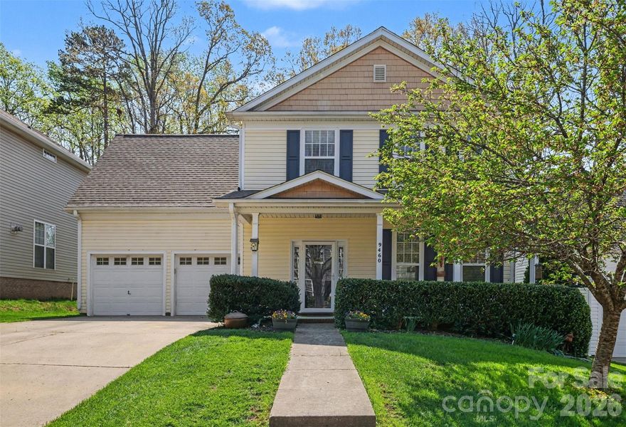 Updated and meticulously maintained, this beautiful Riverbend home checks boxes many buyers don’t expect. Ideally located just minutes to Hwy 16, I-485, Charlotte Douglas International Airport, the U.S. National Whitewater Center, and Mountain Island Lake.

A covered rocking chair front porch welcomes you into a light-filled main level featuring 9-foot ceilings, LVP flooring, and an open living area with a gas fireplace. Framed TV with soundbar and subwoofer to remain.

The formal dining/flex space includes wainscoting, custom-built shelving, and an electric fireplace—offering both character and versatility. The kitchen has been updated with granite countertops, soft-close cabinetry, and includes a full stainless appliance package with gas range, microwave, dishwasher, and refrigerator.

The main level also offers a half bath and access to a rare 2-car garage with cabinet upgrades, providing excellent storage and functionality.

Upstairs, the spacious primary suite features an updated en-suite bath with dual vanities, garden tub, tiled shower and floors, and a walk-in closet. Three additional bedrooms/bonus rooms and a fully updated secondary bath complete the second level. Laundry is conveniently located upstairs (washer and dryer to remain).

Enjoy a private, wooded backyard with mature trees, two large decks ideal for relaxing or entertaining, and a storage shed for lawn and garden equipment.

Community amenities include a large swimming pool with water slides, two playgrounds, and outdoor gathering areas—all within close proximity to the home.

Major updates include a new roof (2021) and tankless water heater, offering peace of mind for the next owner. Please refer to the attached list of additional improvements.