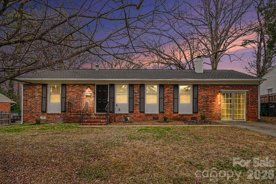 Welcome home to this inviting ranch in the heart of Charlotte! Nestled on a generous lot along Shamrock Drive, this home offers a comfortable and easy-living layout filled with natural light and flexible living spaces. Enjoy relaxing evenings in the cozy living area or entertaining guests with a floor plan that flows effortlessly. The spacious yard provides plenty of room for outdoor gatherings, gardening, or simply unwinding at home. Conveniently located near shopping, dining, parks, and everyday conveniences, with quick access to Uptown Charlotte and major roadways. A wonderful opportunity to make this home your own in an established neighborhood. Located right across the street from the Charlotte Museum of History.